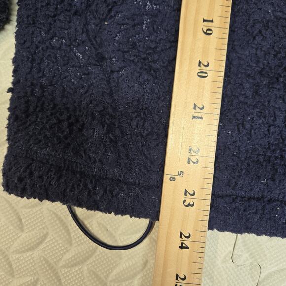 Free People Movement Mountain High Fleece Sherpa Pullover Womens Small Navy Blue - Picture 9 of 9